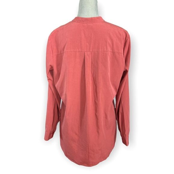 Eileen Fisher Sand-washed Tencel Stand Collar Top Size M - Picture 5 of 6